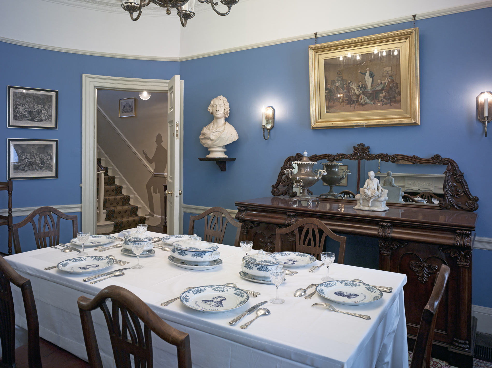 Charles Dickens Museum Dining Room Set For Dinner