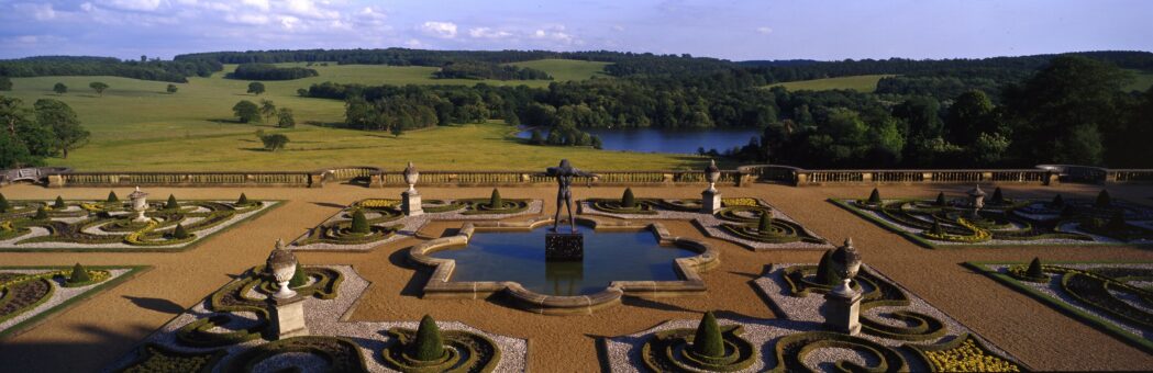 Terrace and landscape at Harewood credit Harewood House TRust