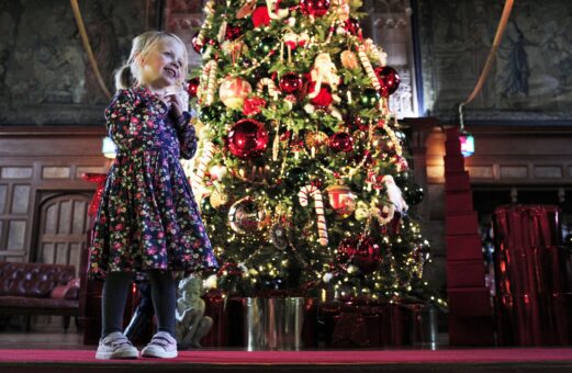 Christmas at Bamburgh Castle. Photograph: Stuart Boulton.